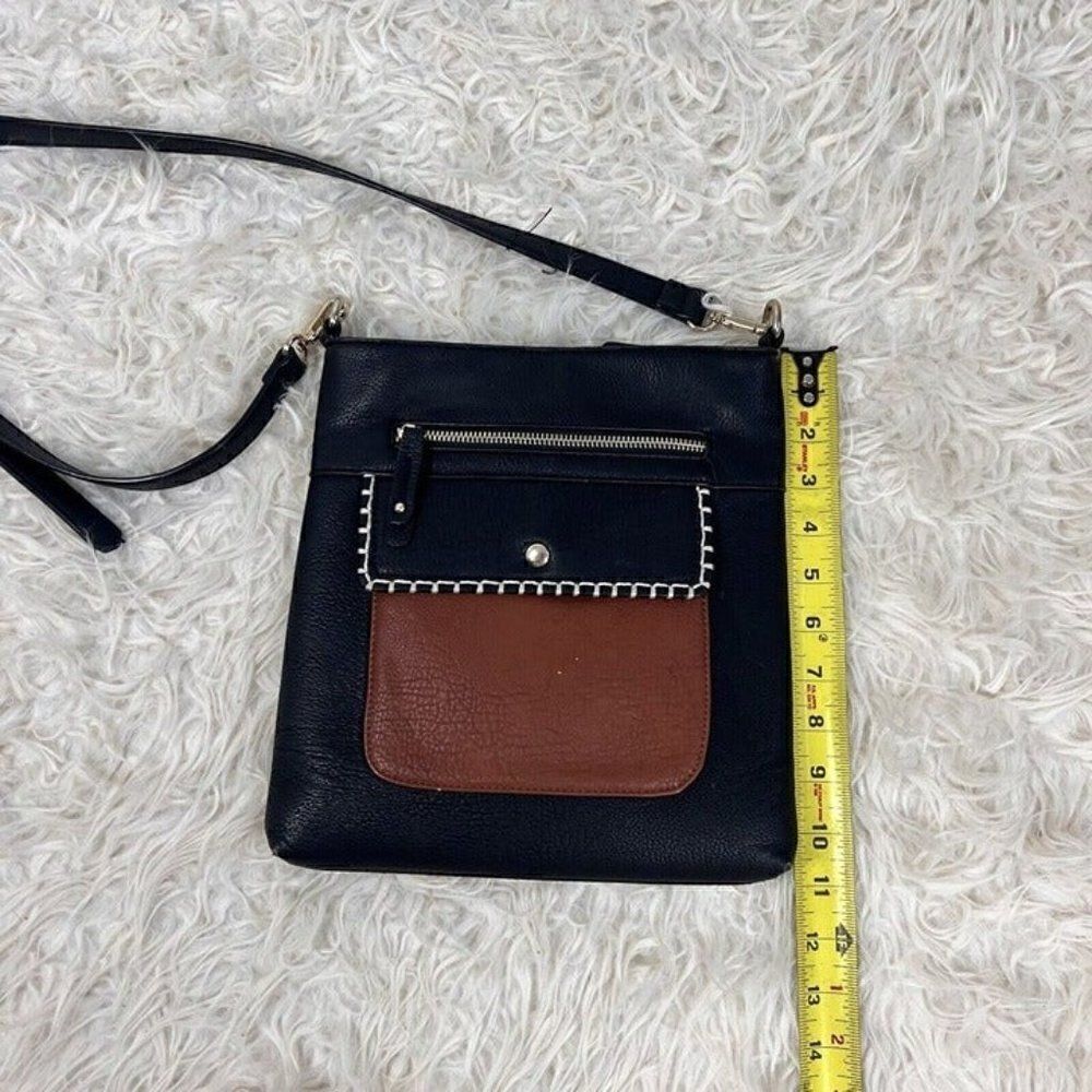 Clark’s Black Vegan Leather Black & Brown Messenger/Crossbody/Shoulder Bag/Purse - Picture 7 of 12
